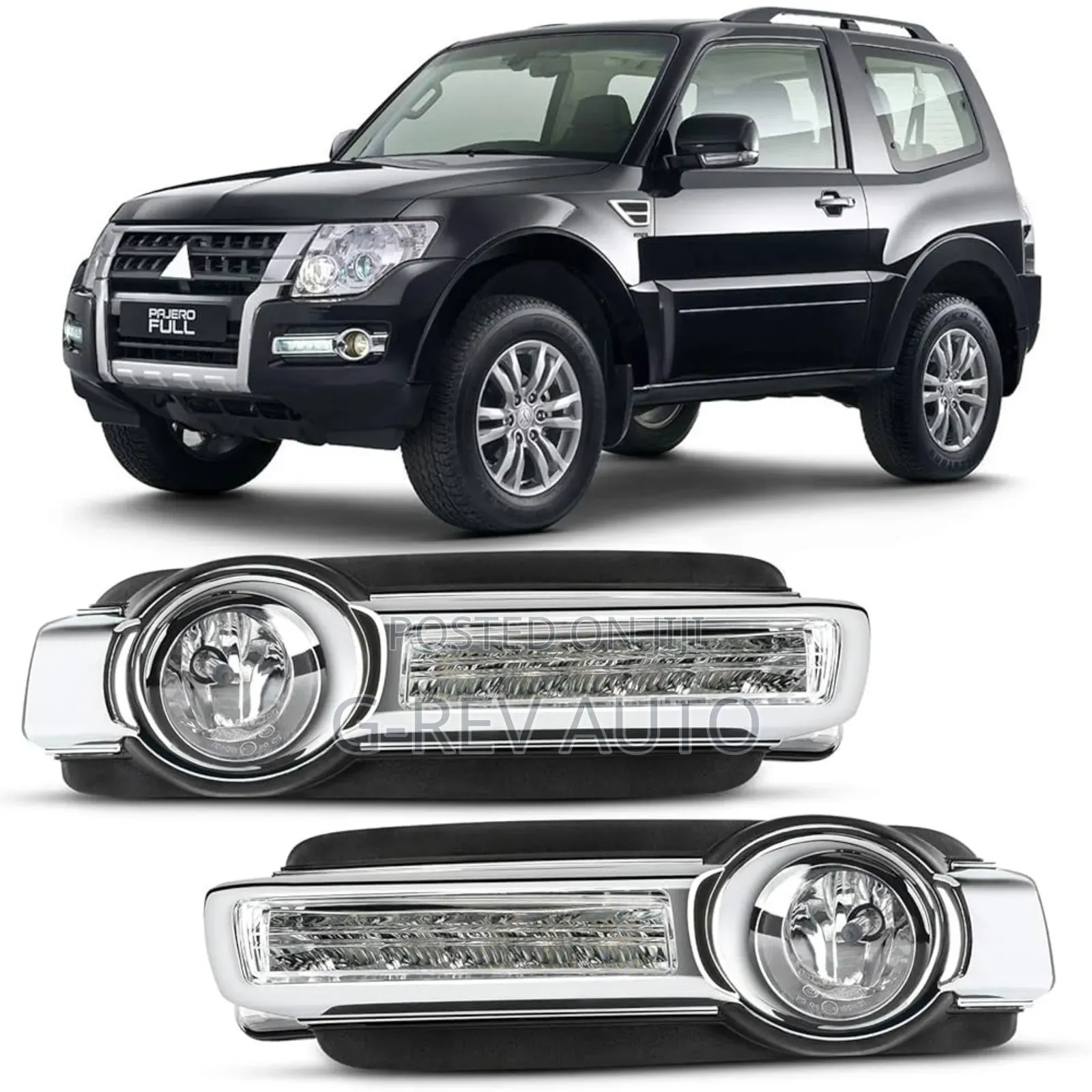 Pajero Foglight Covers With Day Running Lights.