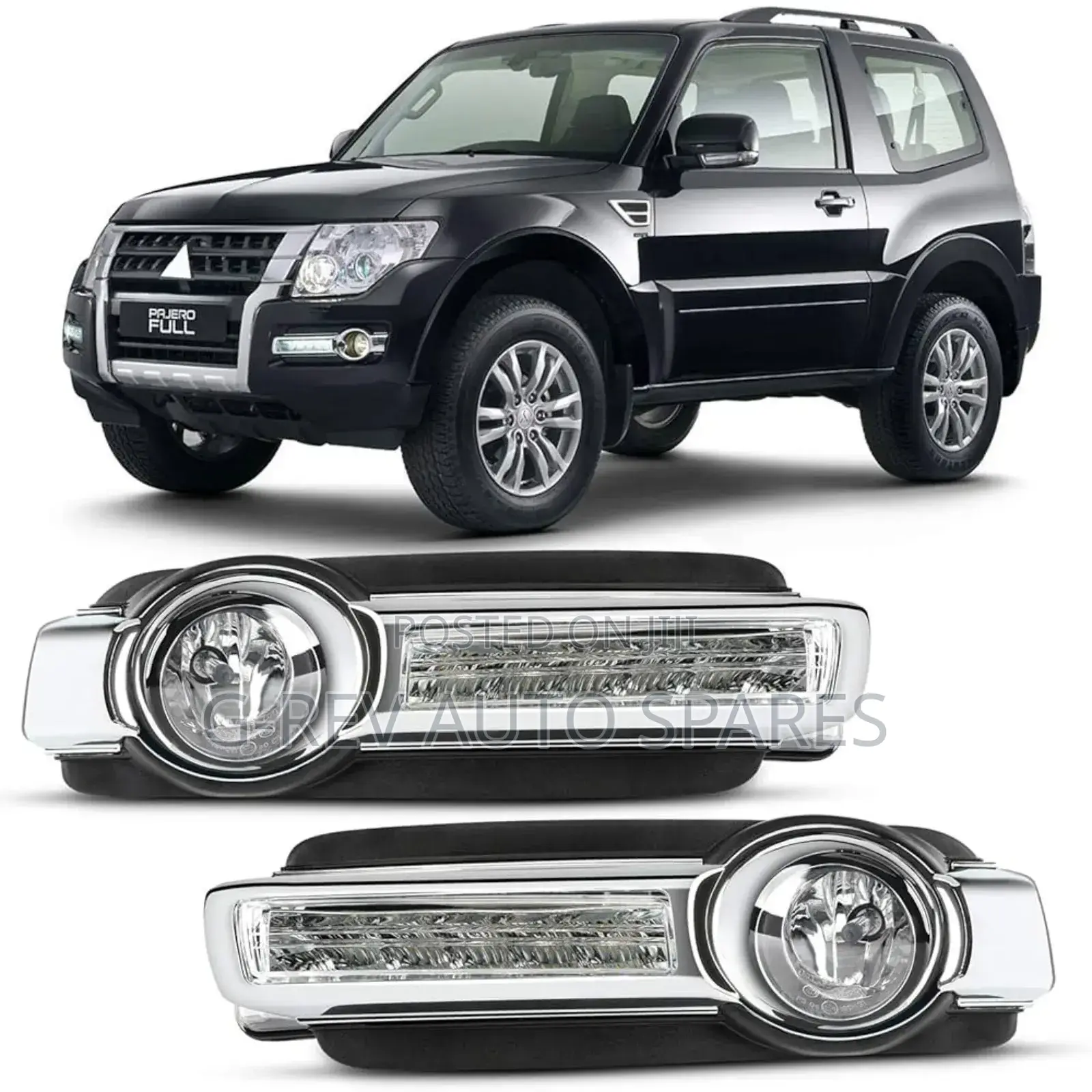 Pajero Foglight Covers With Day Running Lights.