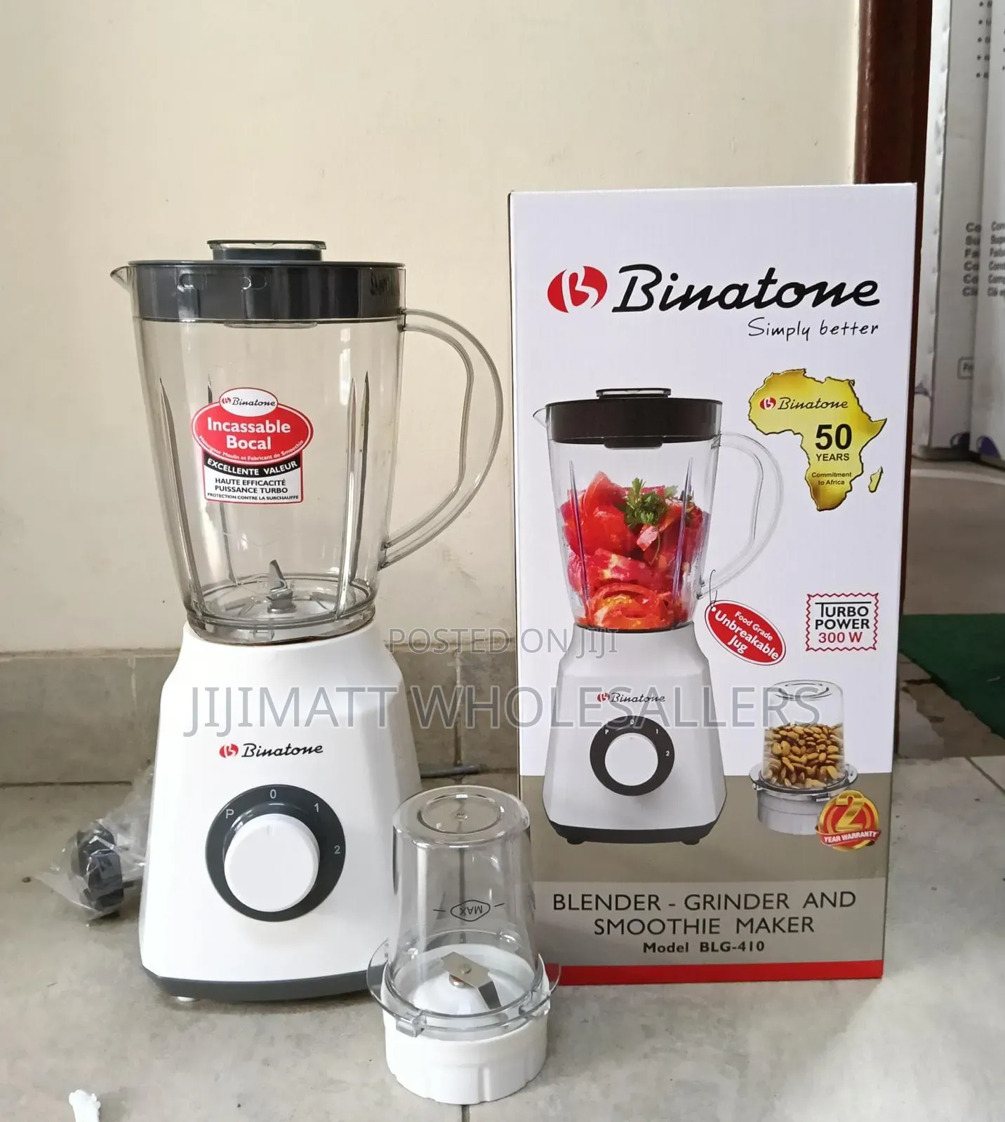 Binatone 2 in 1 White Blender and -Grinder