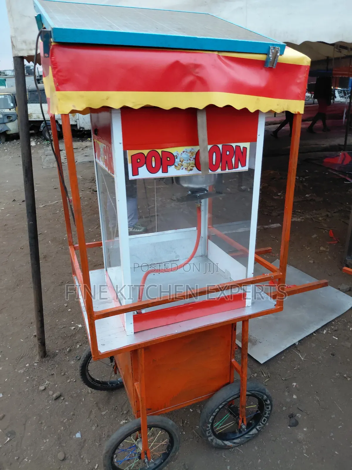 Gas Powered Popcorn Machine.