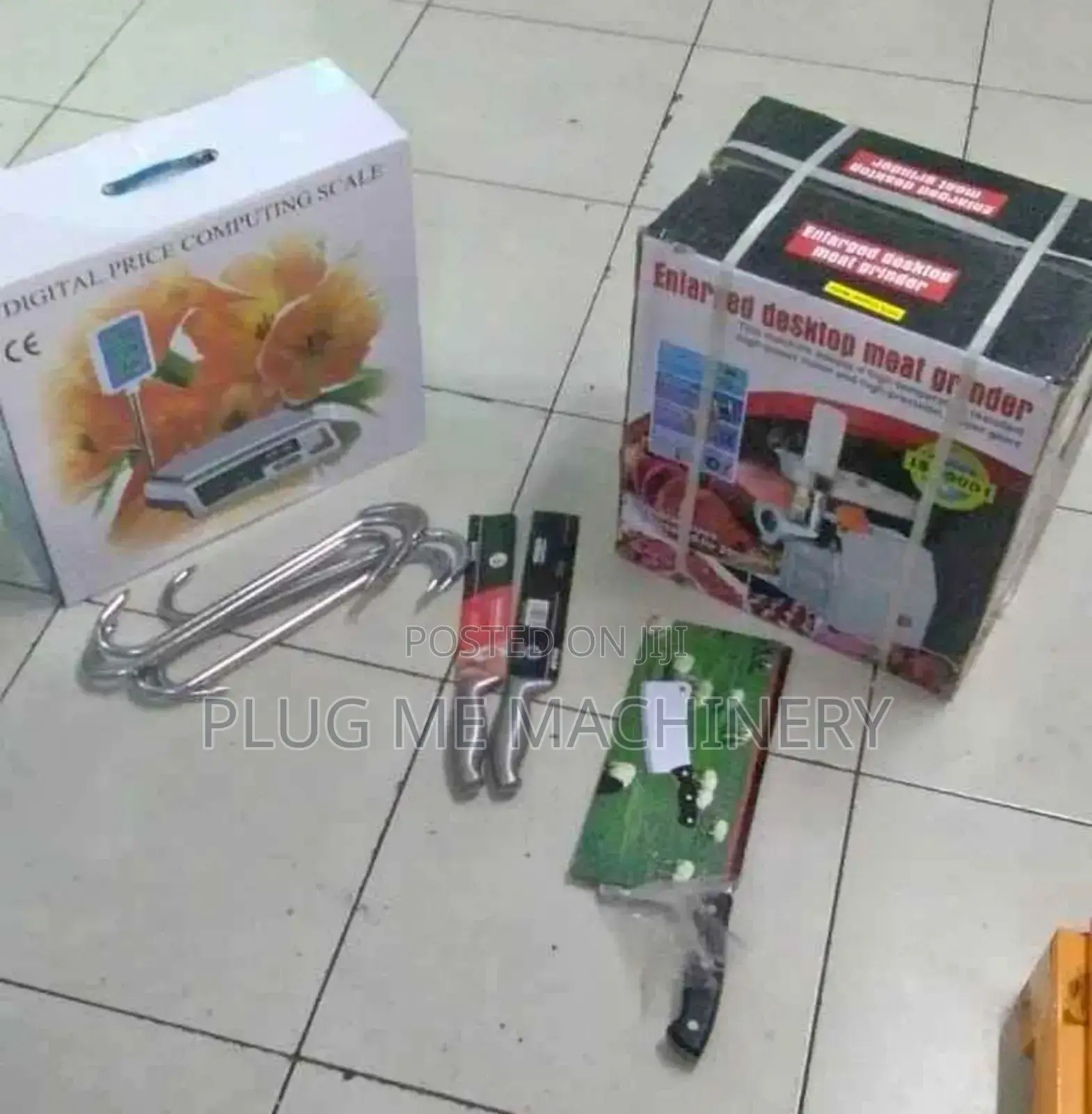 Meat Butchery Equipment (Scale, Hooks,Knives,Mincer)