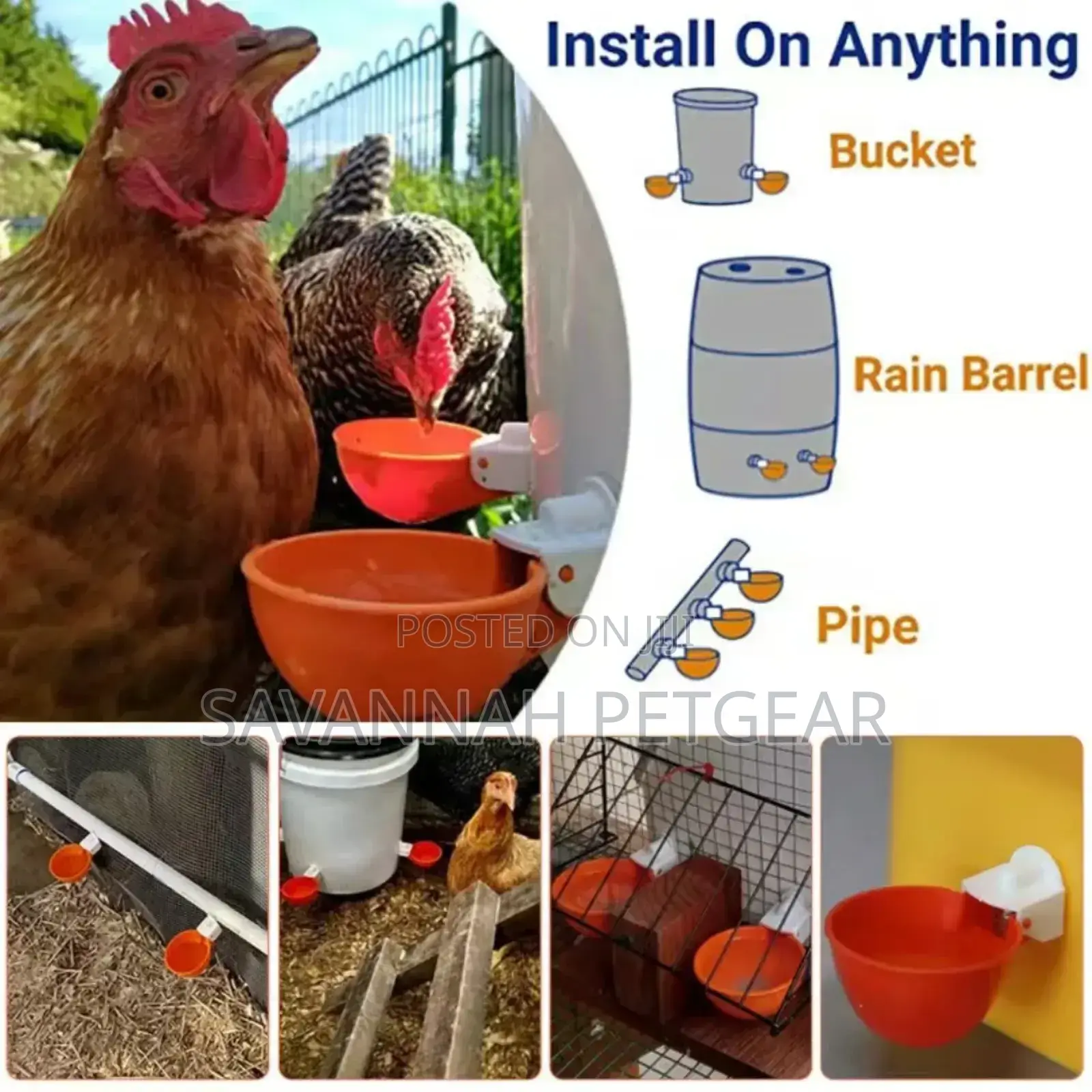 Automatic Reusable Chicks, Chicken, Pigeon Watering Cups