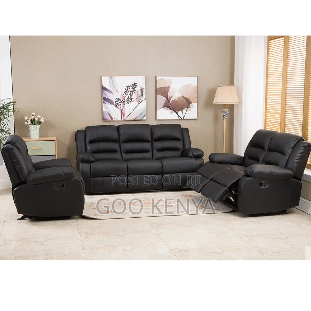 Home Sofa; Modern Leather Reclining Sectional Sofa for Living Room