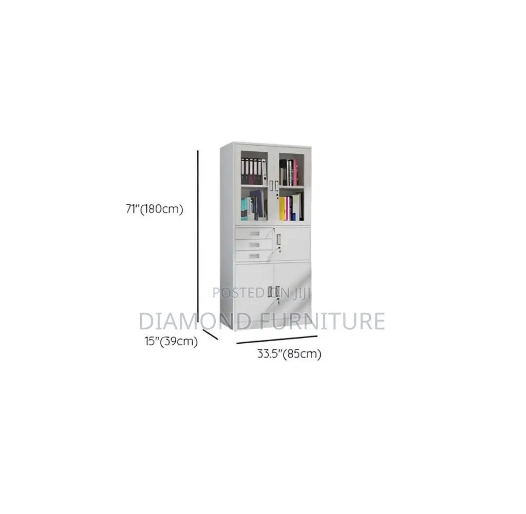 Office Furniture; {2-Door Steel Office Cabinet} With Built-in Safe