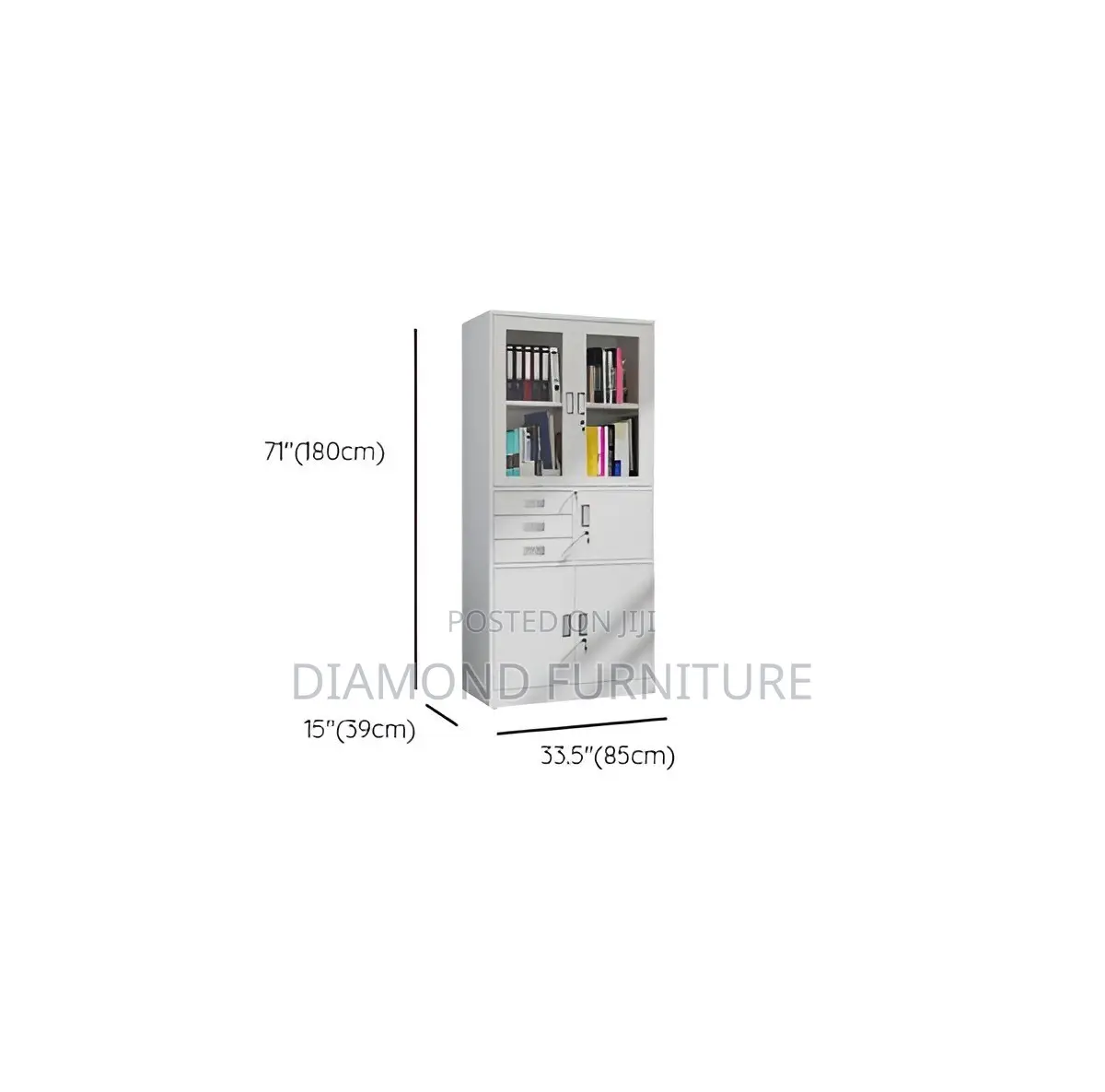 Office Furniture; {2-Door Steel Office Cabinet} With Built-in Safe