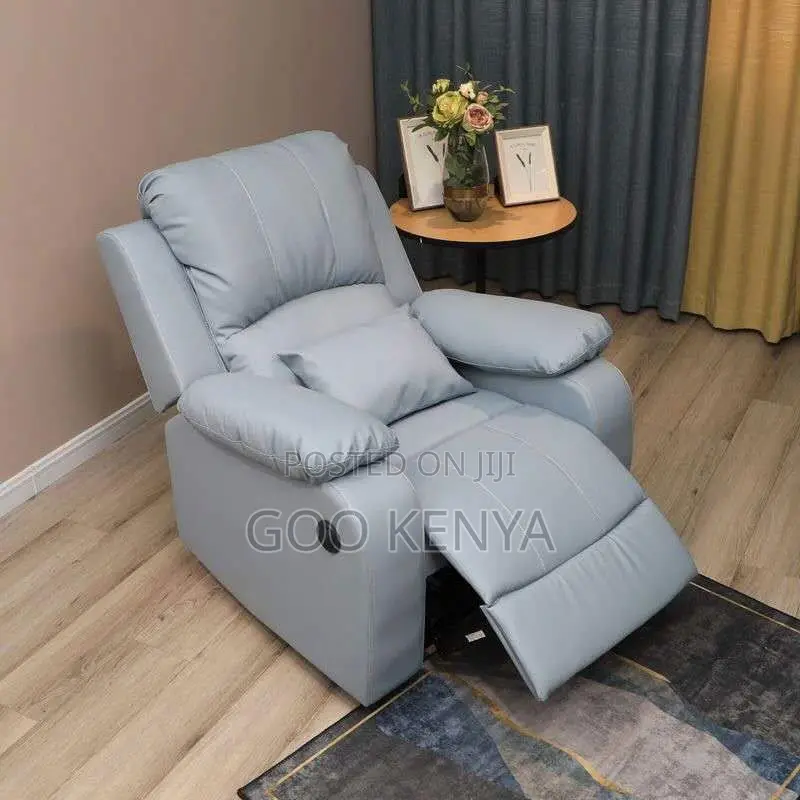 Home Sofa; Modern Single Person Classic Leather Reclining Lounger