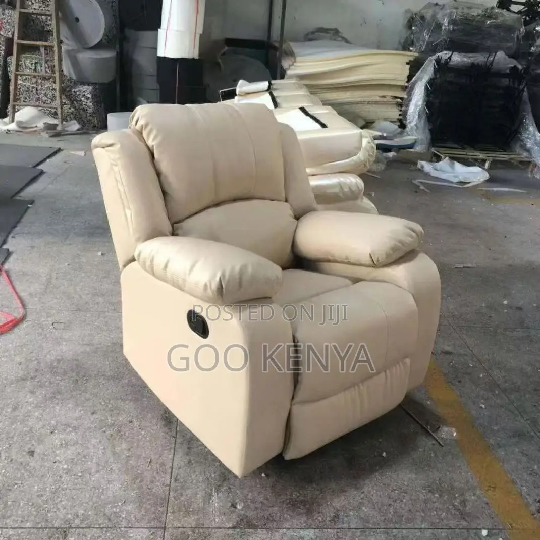 Home Sofa; Modern Single Person Classic Leather Reclining Lounger