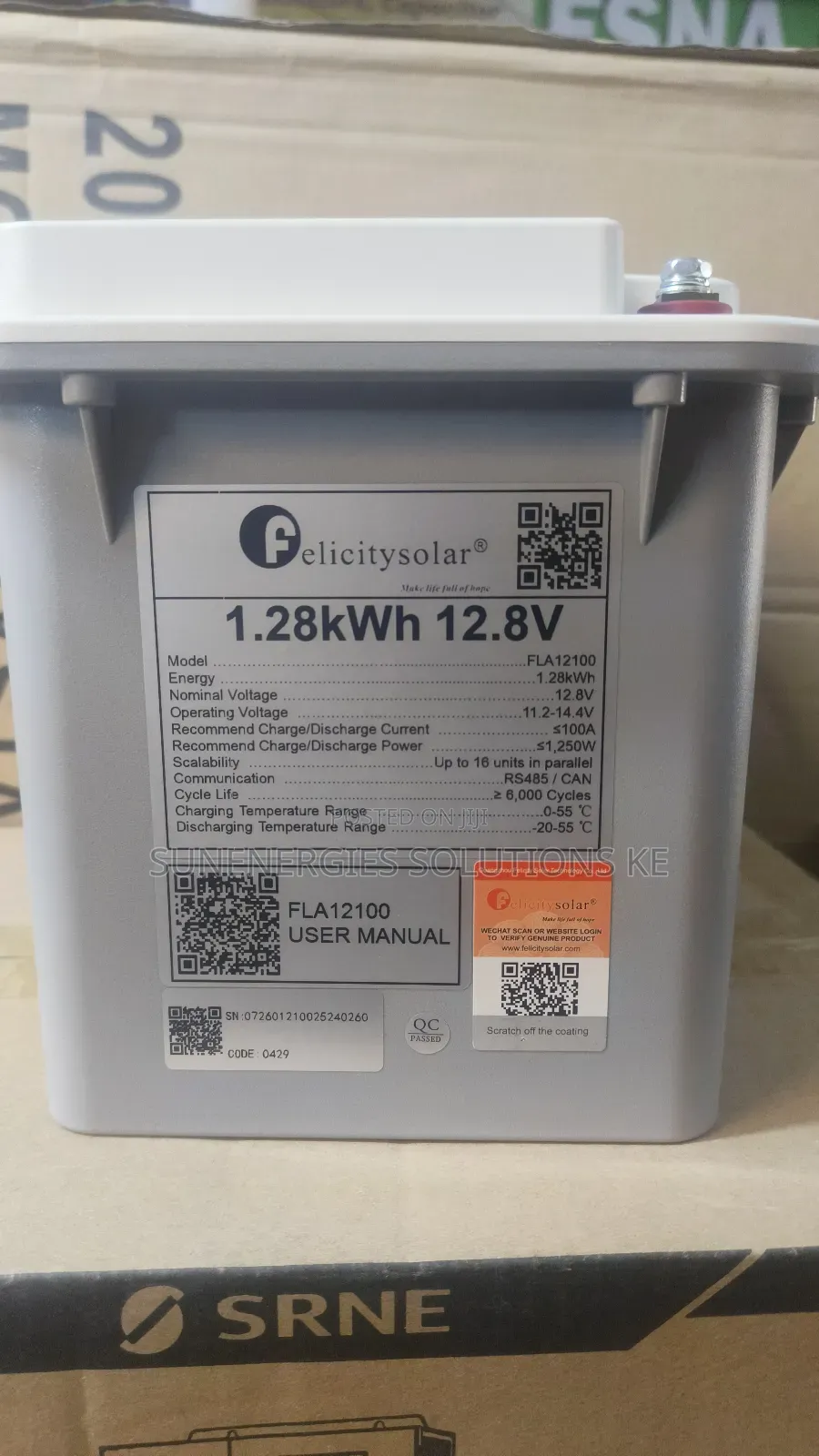 1.28kwh 12.8v Felicity Lithium Battery