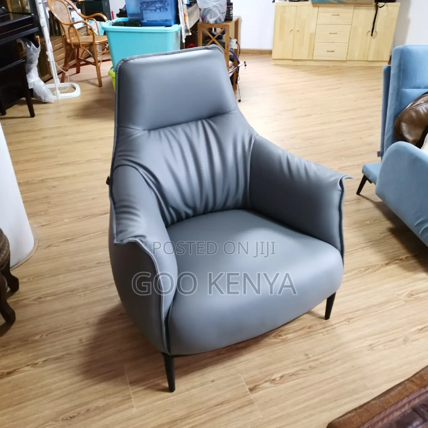 Home Chair; Leather Accent Home Chair for One