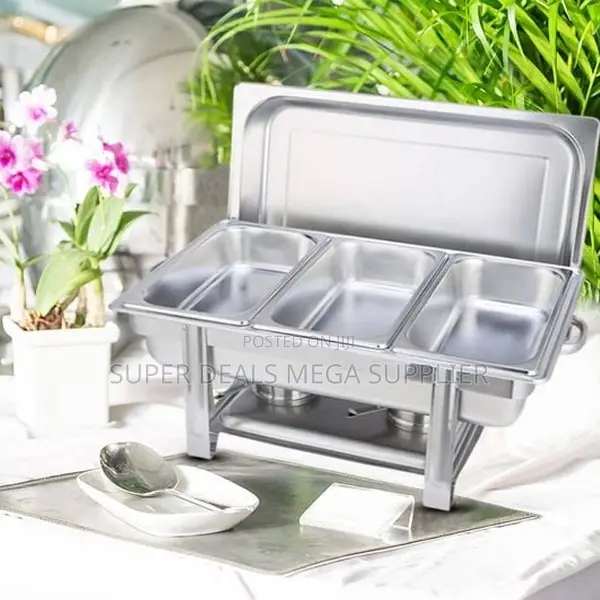 Complete Buffet Chafing Dish Set Stainless Steel With Warmers