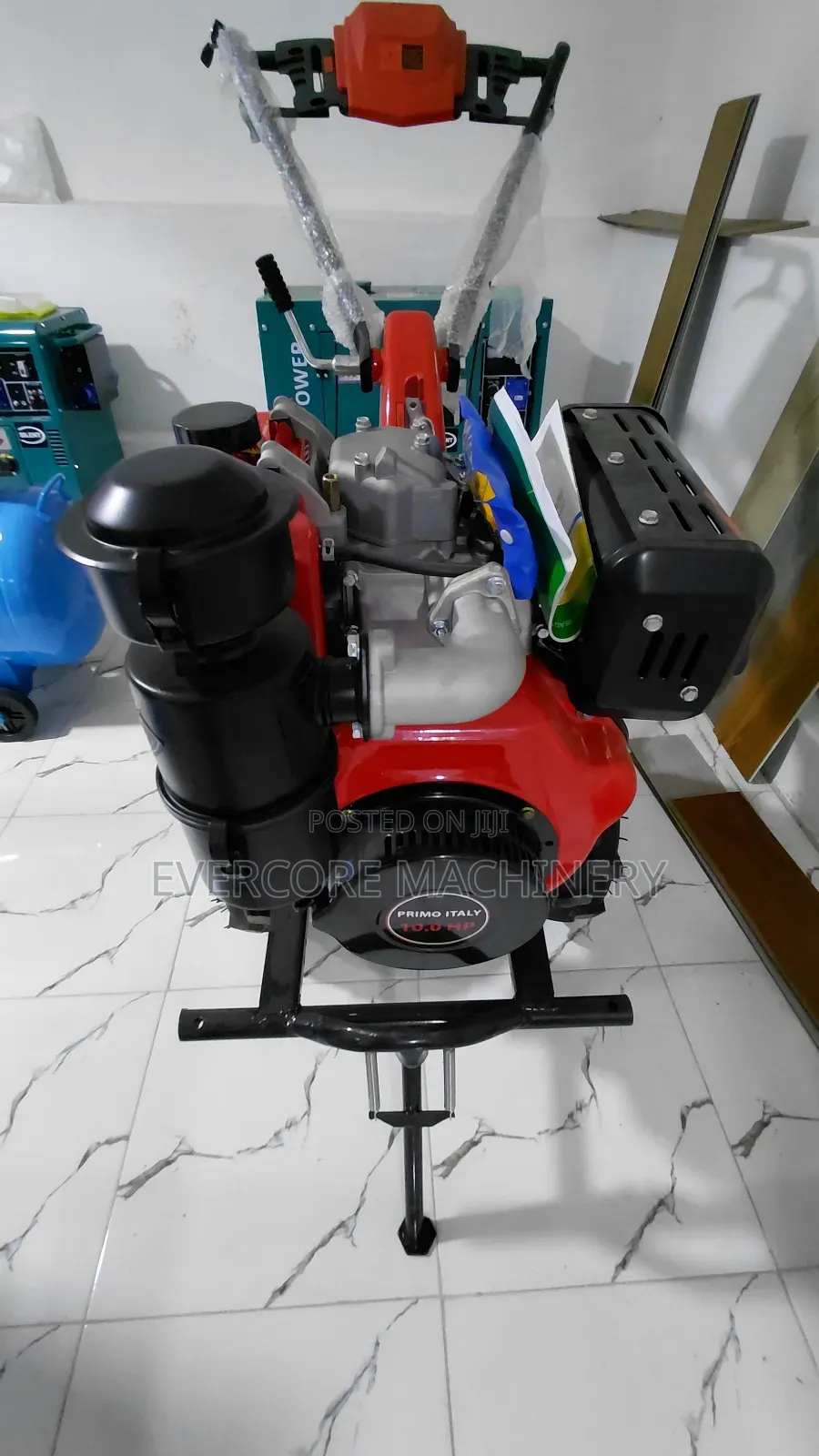 Primo Italy 10hp Diesel Power Tiller With Accessories.