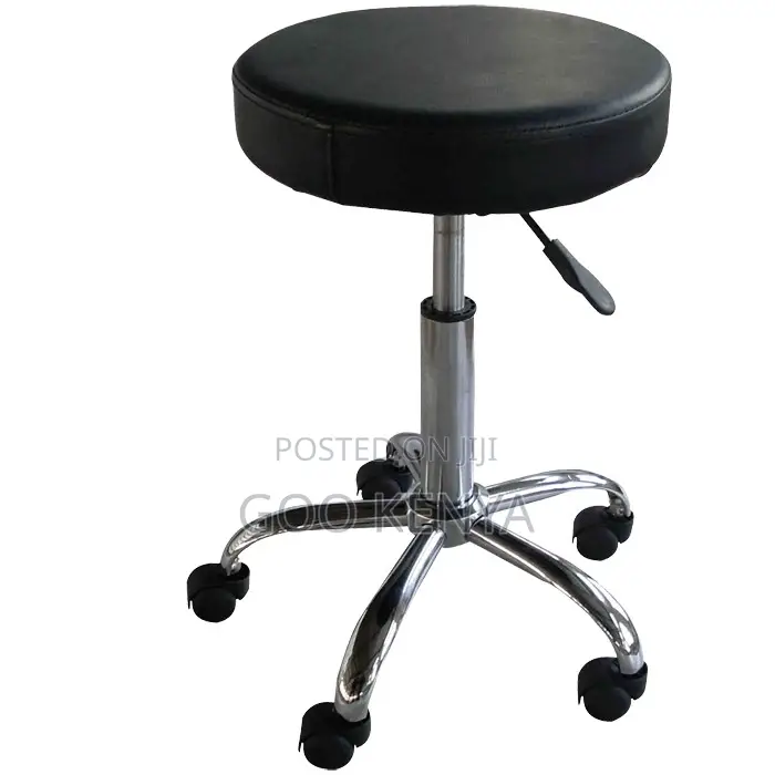 Home Stool; 360° Round Swivel Leather Dining/Bar Stool