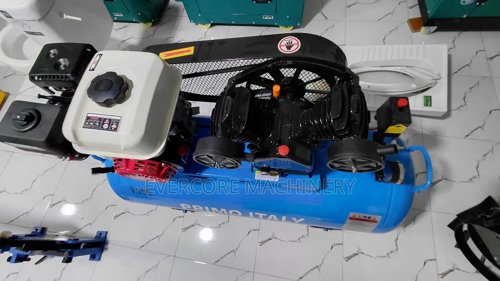Primo Italy Air Compressor 150l Petrol Powered.