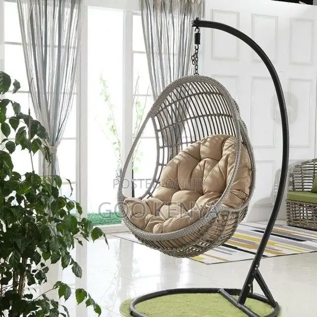 Outdoor Furniture; Garden Swing Hammock Chair With Fabric Padding