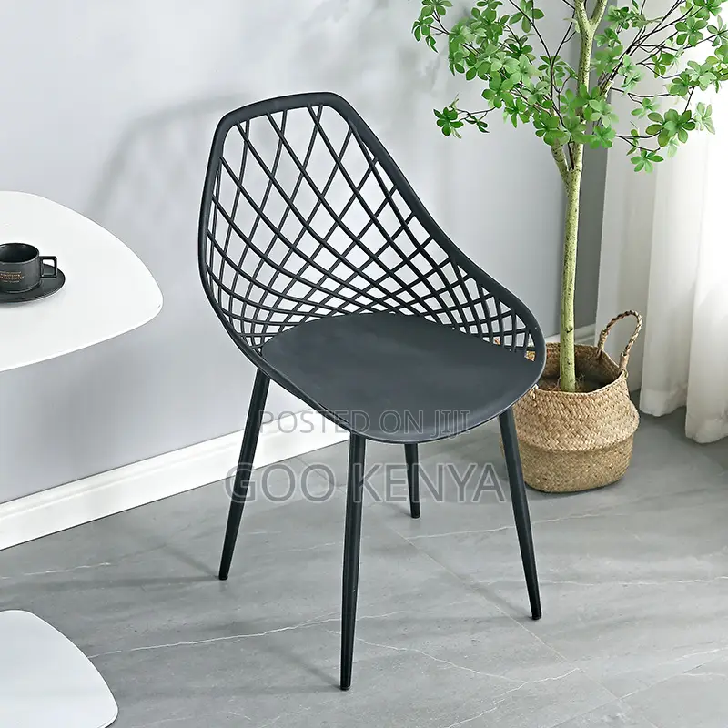 Event Chair; Breathable Plastic Dining Chair With Wood Base