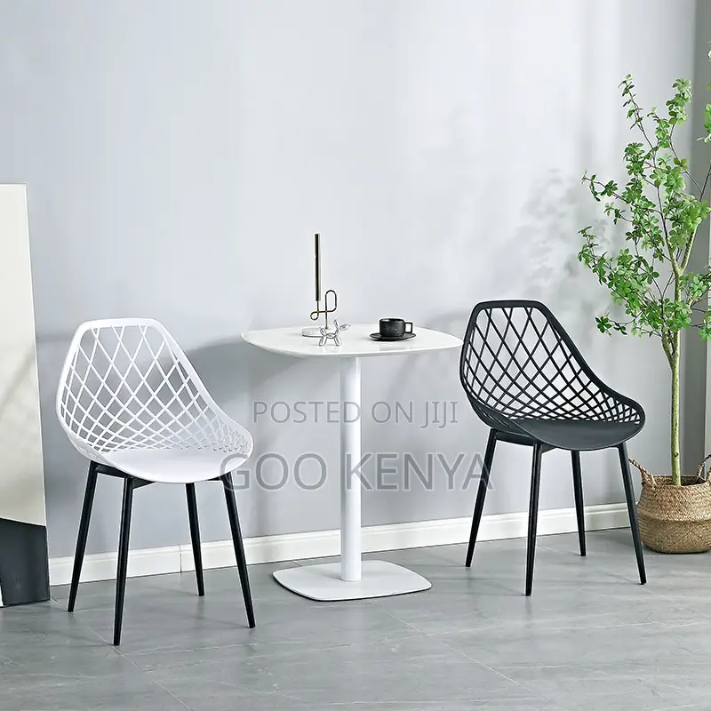 Event Chair; Breathable Plastic Dining Chair With Wood Base