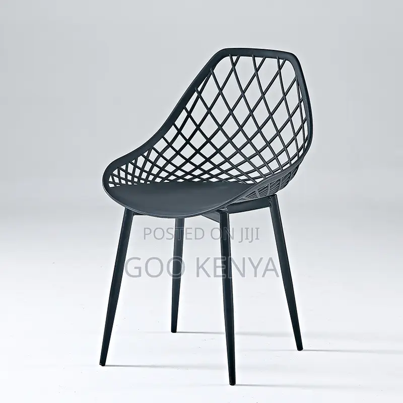Event Chair; Breathable Plastic Dining Chair With Wood Base