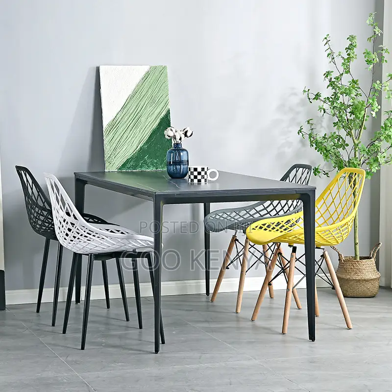Event Chair; Breathable Plastic Dining Chair With Wood Base