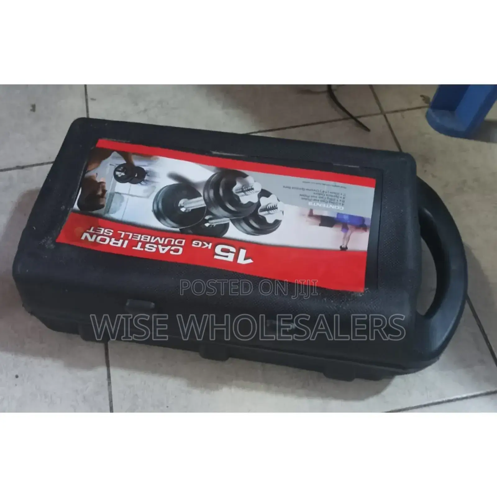 15kg Cast Iron Dumbbell Set In A Carrying Case.