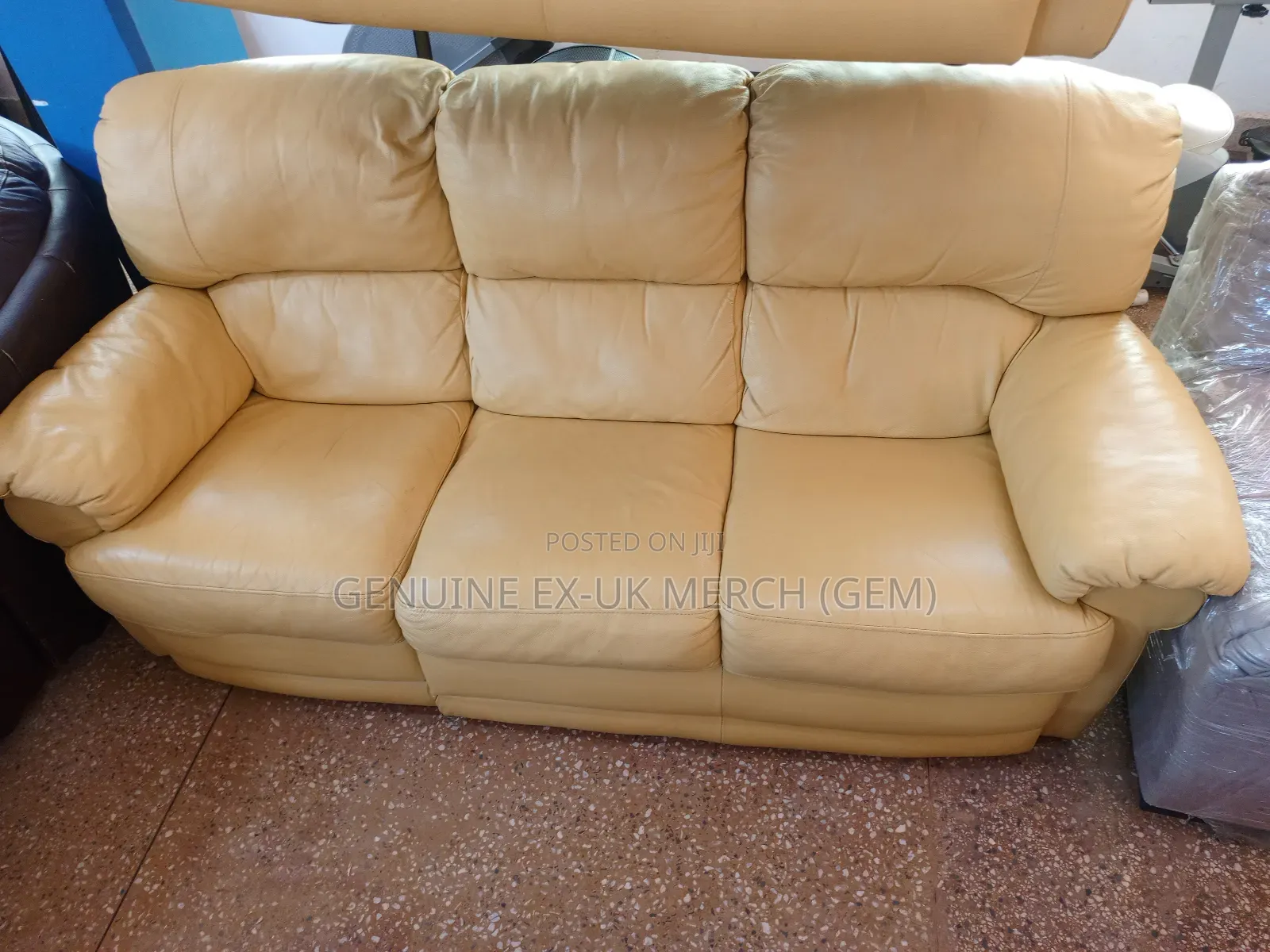 Ex-Uk Leather Sofa