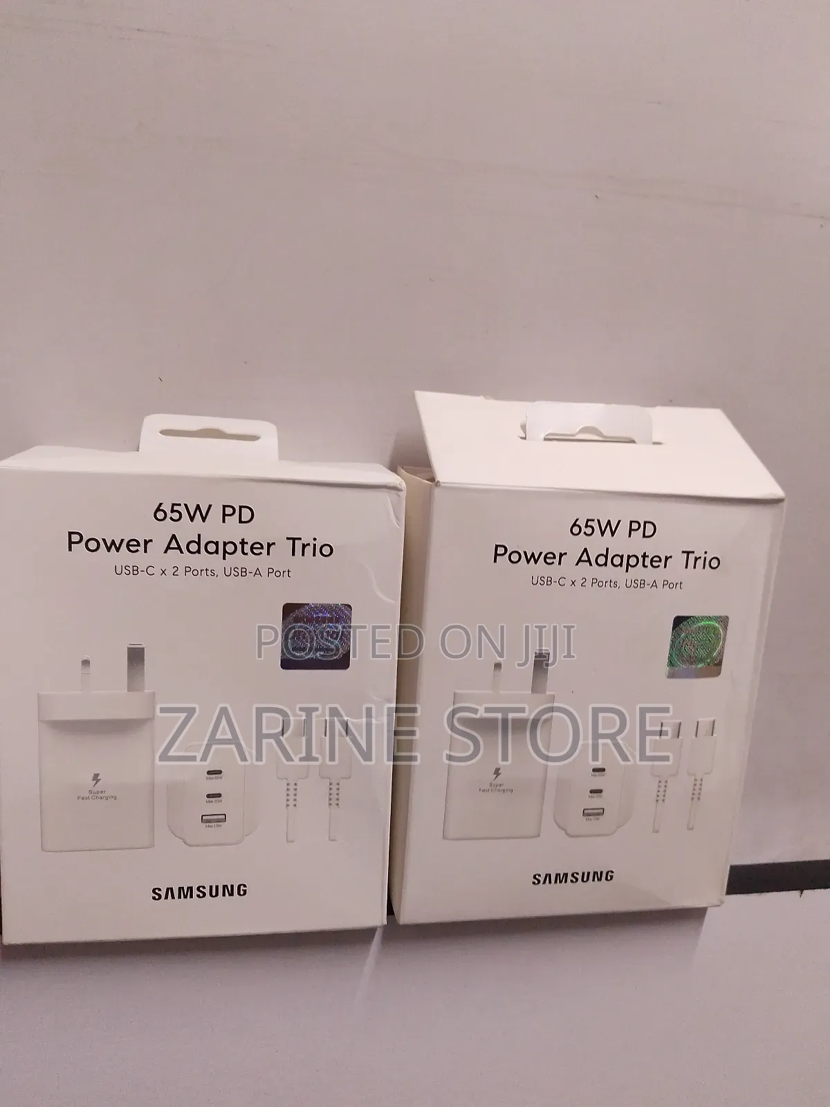 Samsung 65w Mobile Phone Charger Trio Power Adapter With C-C Cable
