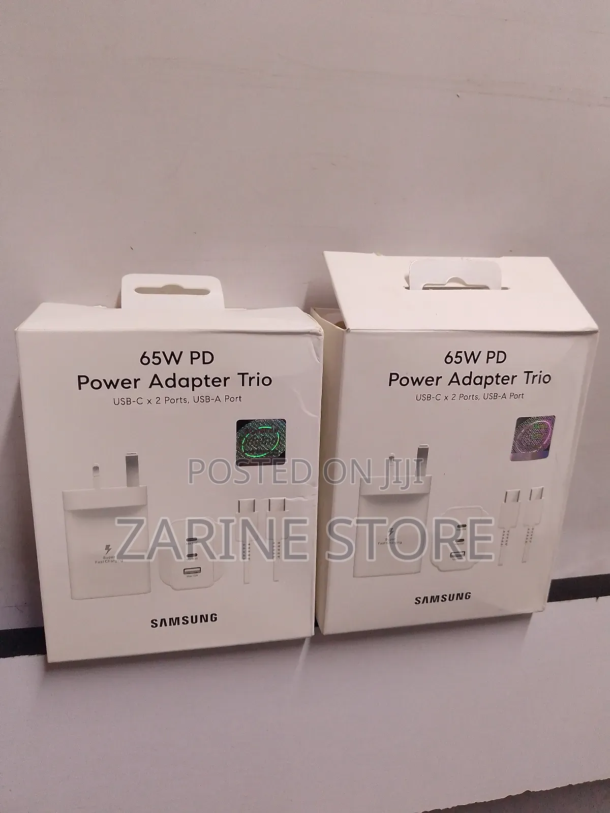 Samsung 65w Mobile Phone Charger Trio Power Adapter With C-C Cable