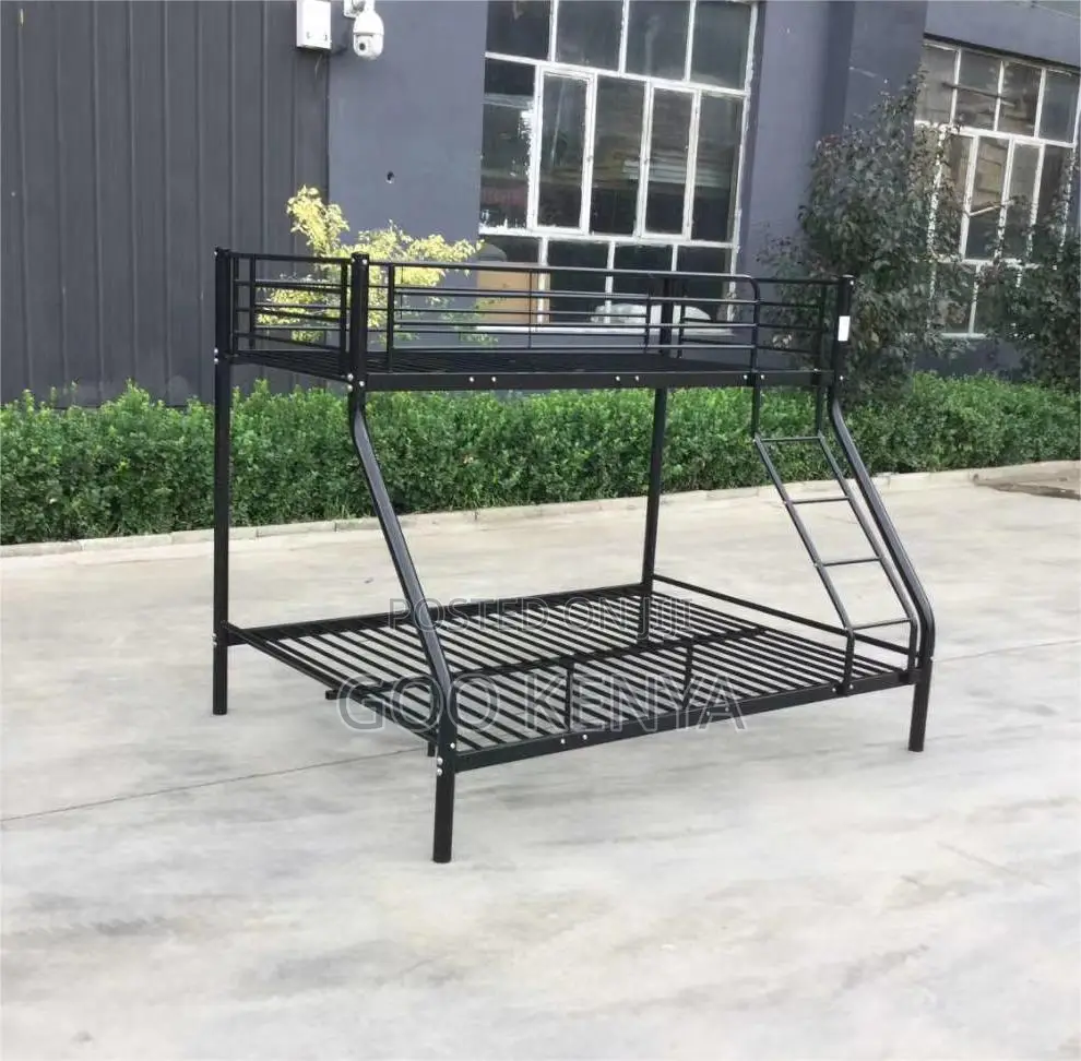 Home Bed;Durable Steel Double Bed With Stair Access
