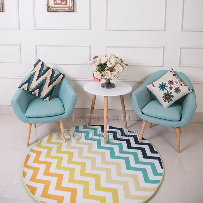 Home Chair; Soft Fabric Accent Armchair With Sturdy Wood Legs