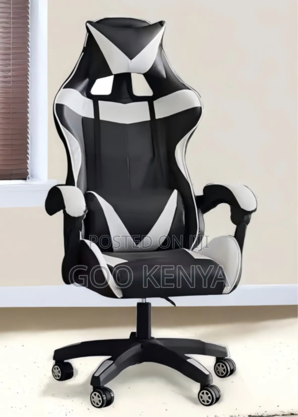 Office Chair; High-Back Adjustable Gaming Chair With Headrest Pillow
