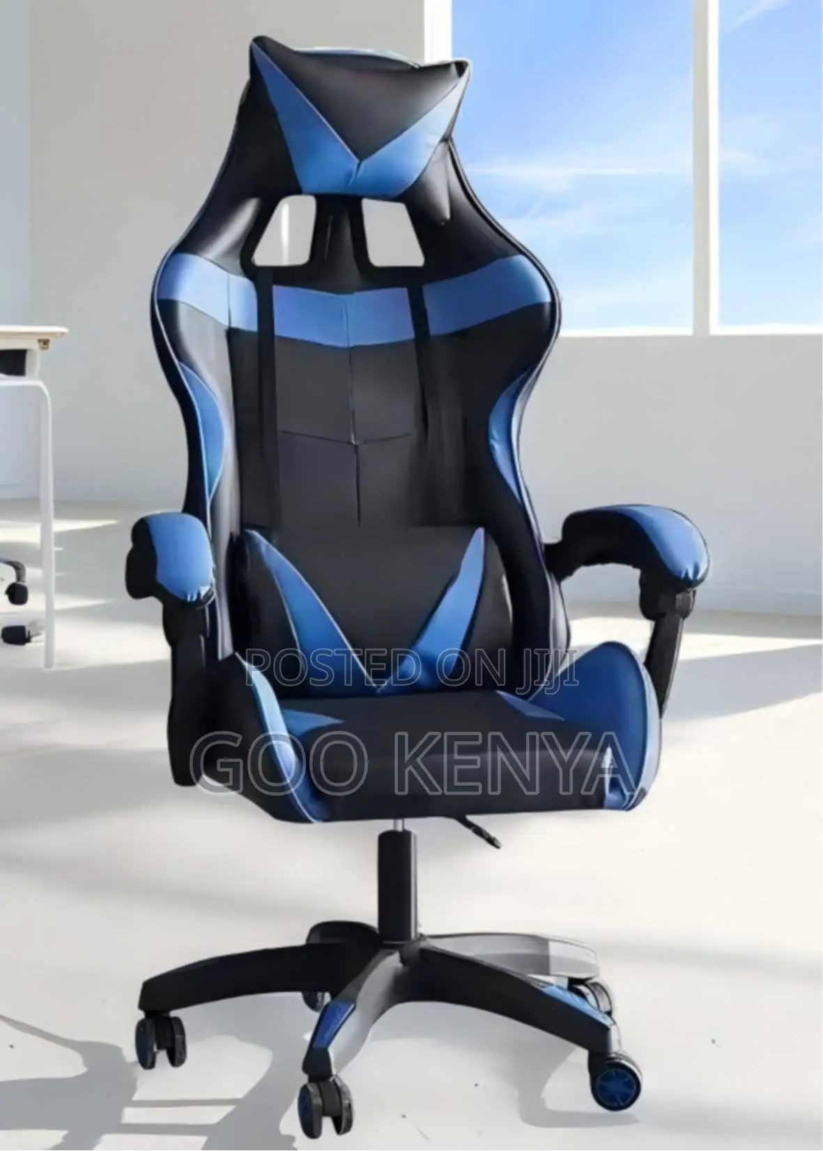 Office Chair; High-Back Adjustable Gaming Chair With Headrest Pillow
