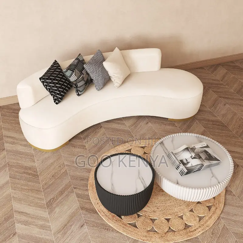 Home Sofa; Modern 3-Seater Velvet Living Room Sofa With Cushions