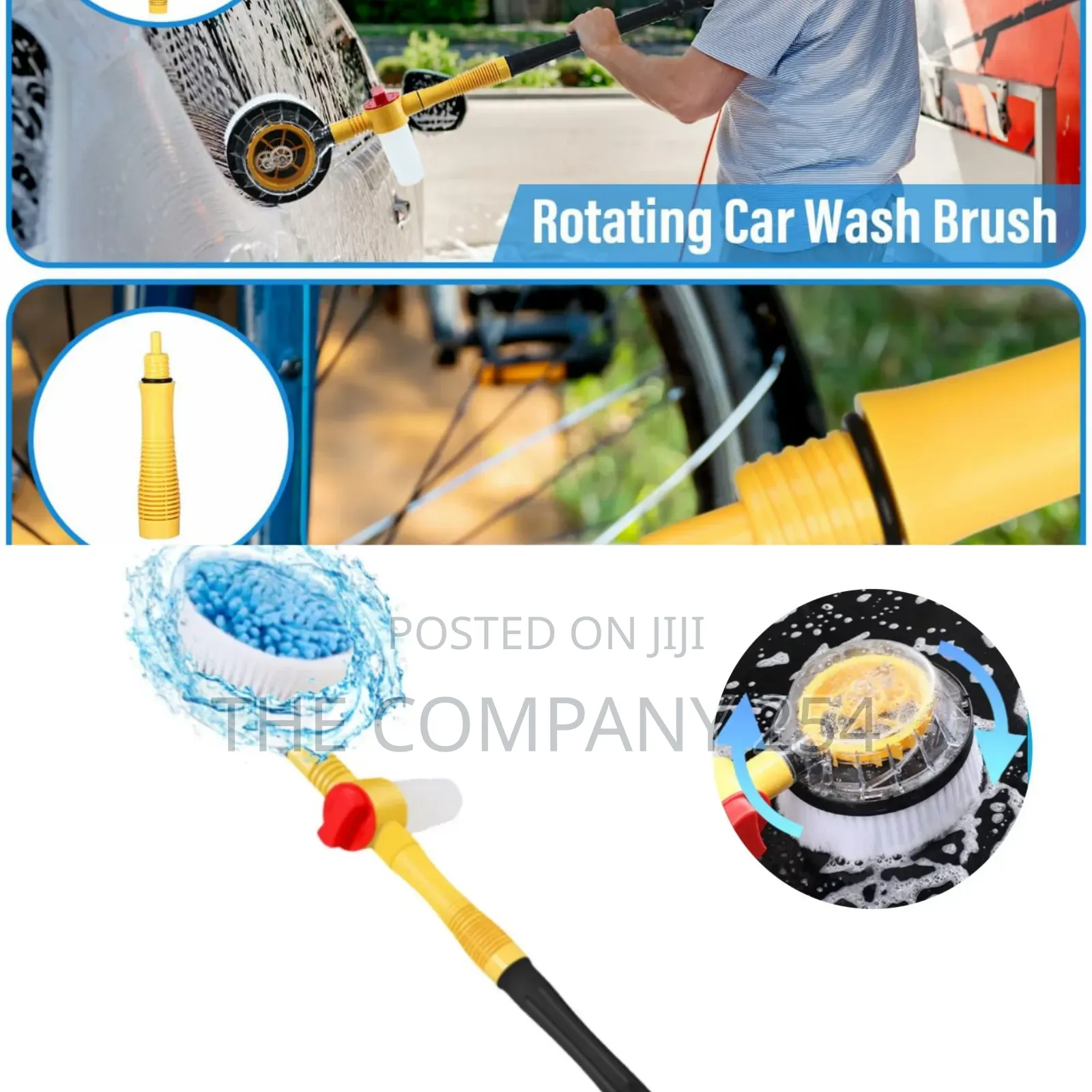 Car Wash Brush,Cleaning Kit,Rotating Spin Wash