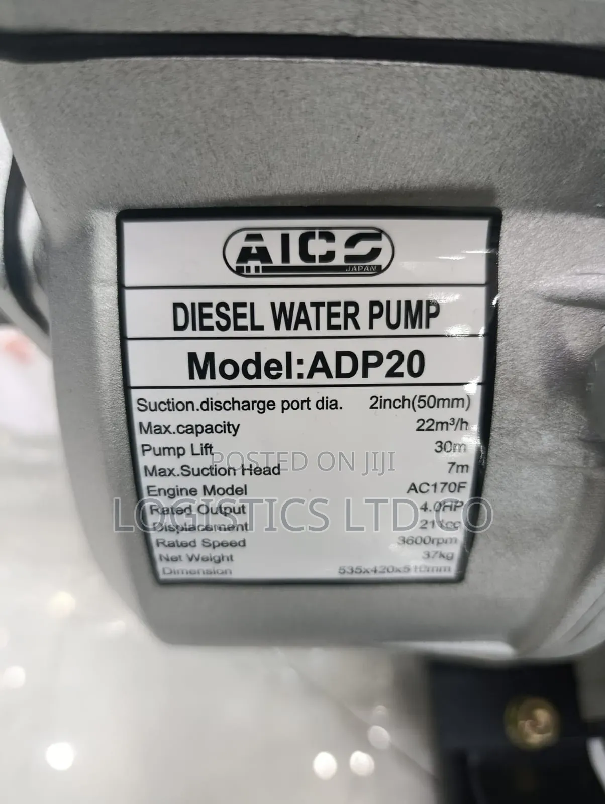 Adp20 Diesel Water Pump Aico Model 2 Inch