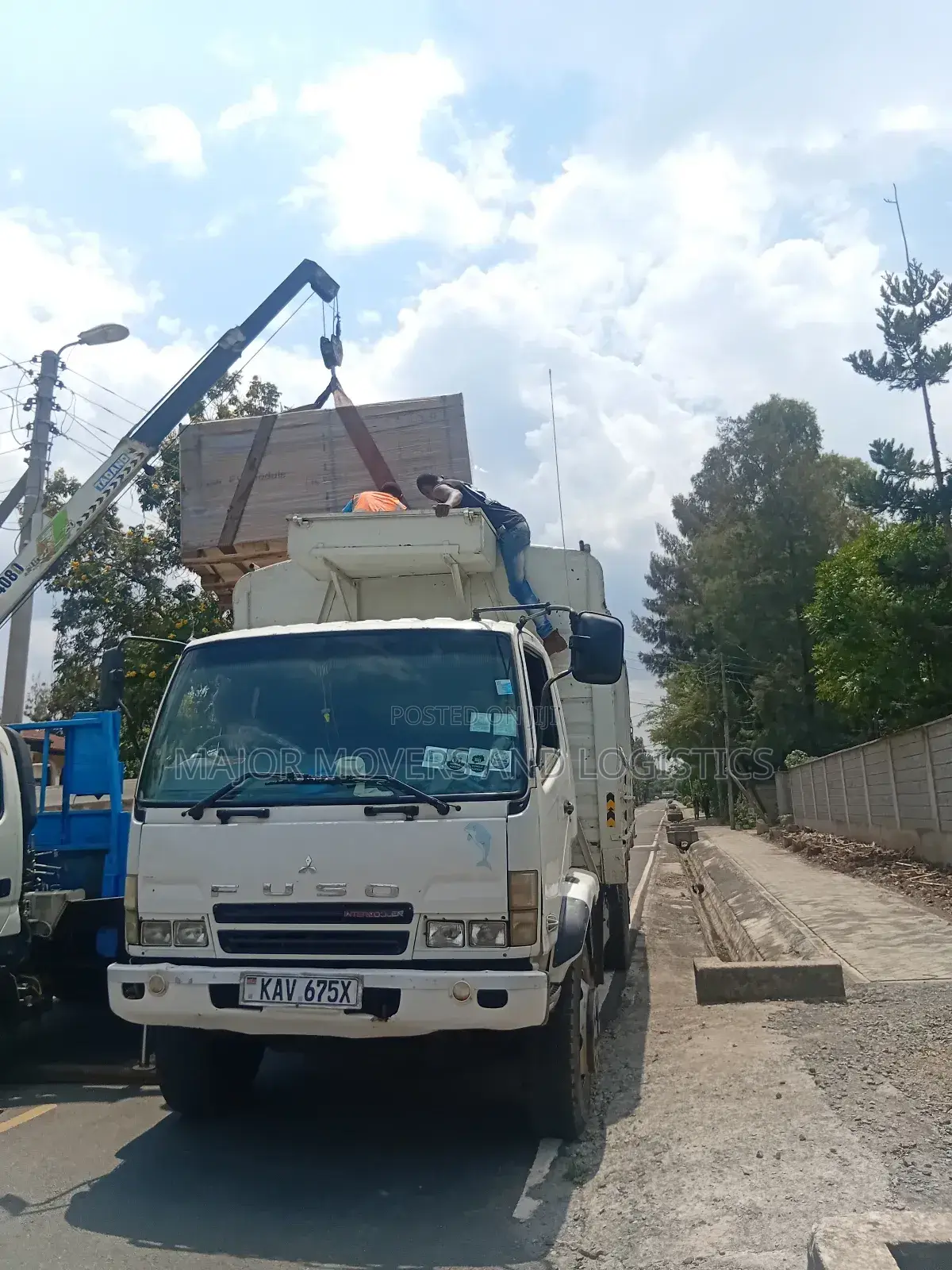 Truck With Crane Available for Transport/ Lifting Services