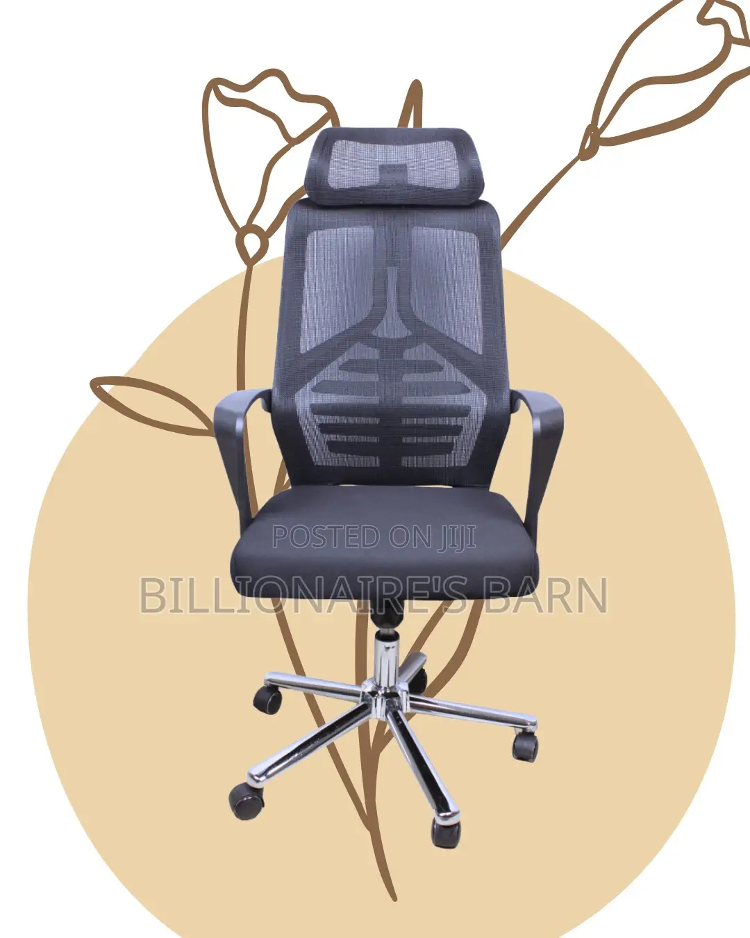 Orthopedic High Back Mesh Office Chair — Back Support for Long Hours