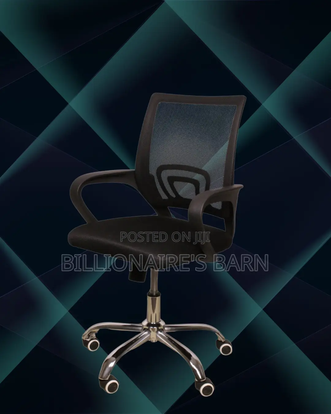 Breathable Secretarial Mesh Office Chair | Nylon Castors