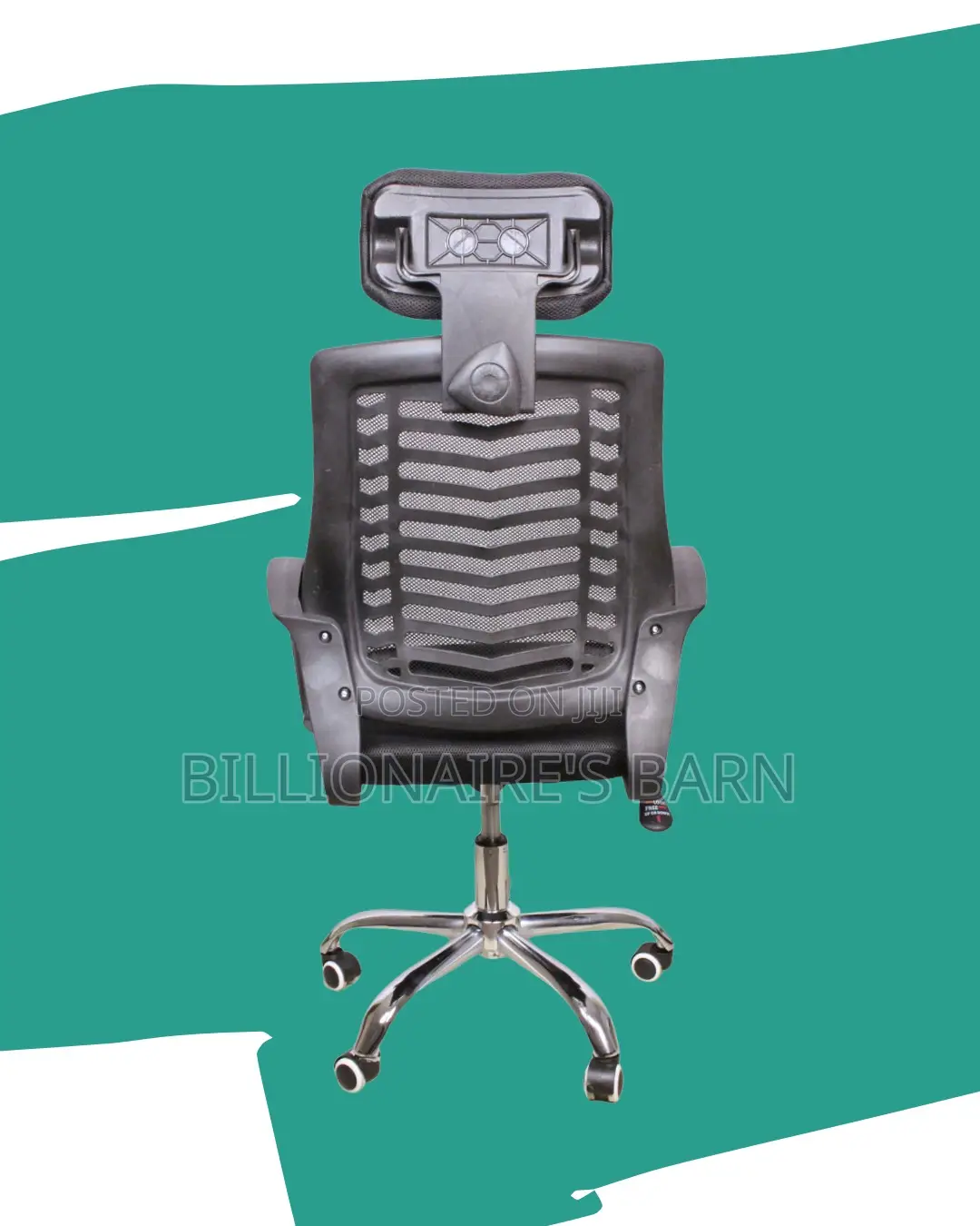 Sleek Secretarial Mesh Chair | Headrest Support
