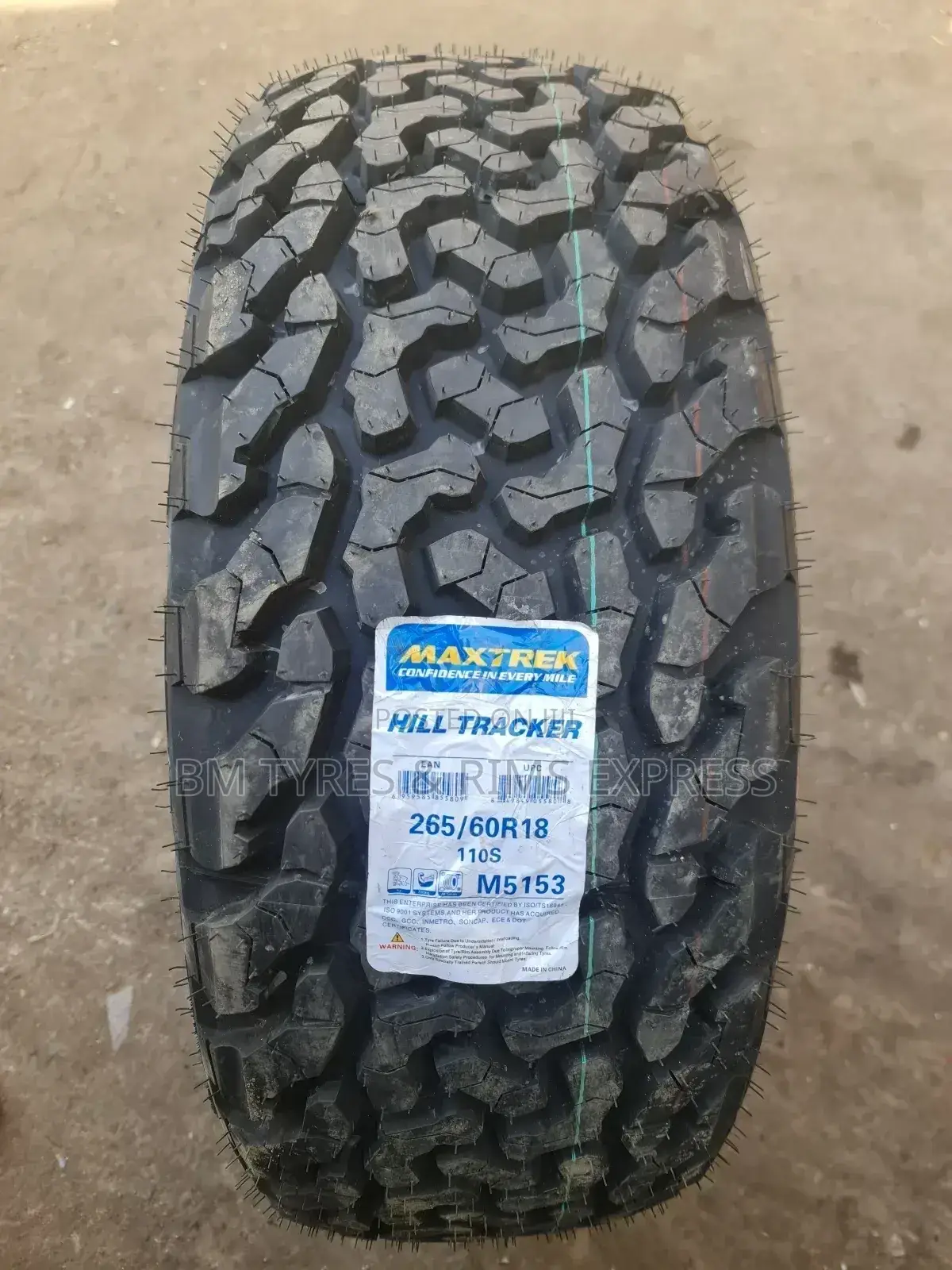 265 /60 R18 Maxtrek Tyres (All Terrrain) Hill Tracker.