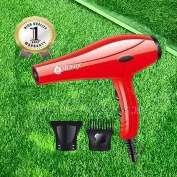 Nunix Hd01 Red Hair Blow Dryer Compact and Lightweight With 2 Speeds