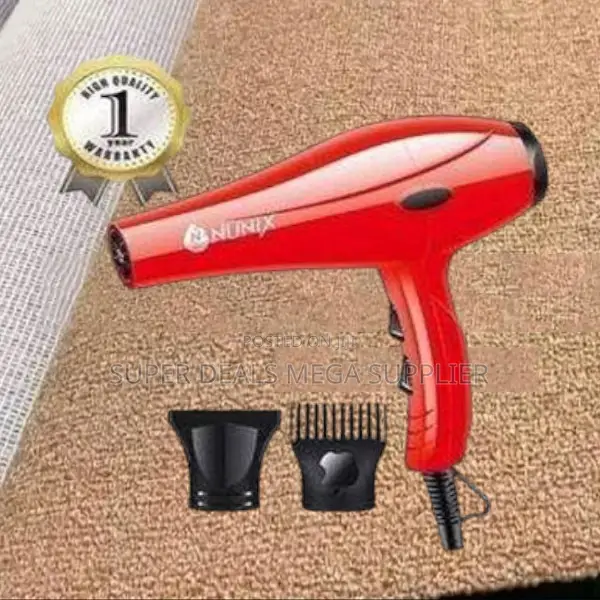 Compact Design Nunix Hd01 Blowdryer Red With Fast Heat Settings