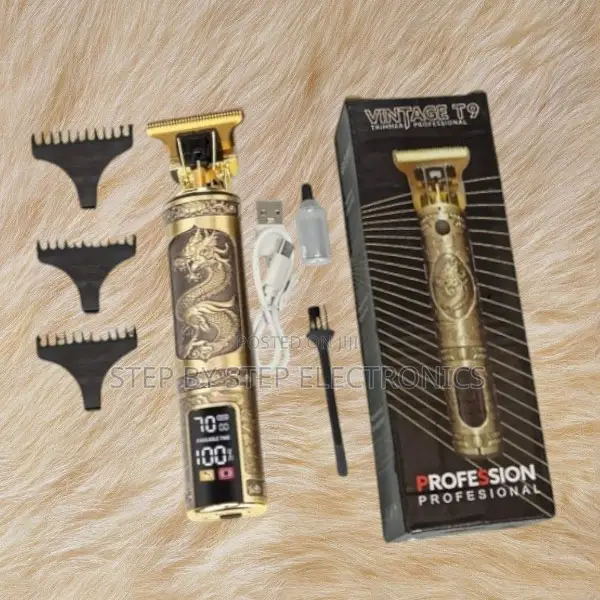 Professional Vintage T9 Dragon Trimmer Hair Cutting Machine With Led