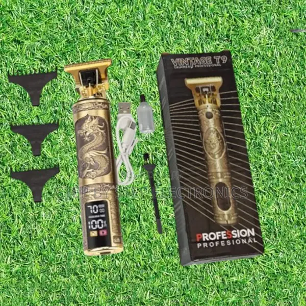 Vintage T9 Dragon Hair Clippers Led Electric Cutting Beard Trimmer