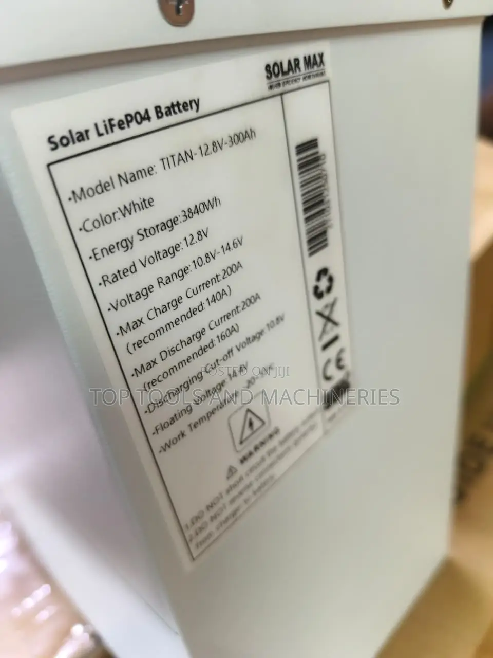Solar Max12.8v 300ah 3.84kwh Solar Lithium Battery