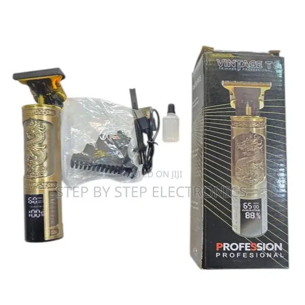 Vintage T9 Rechargeable- Metal Body- Led Display Electric Hair Trimmer