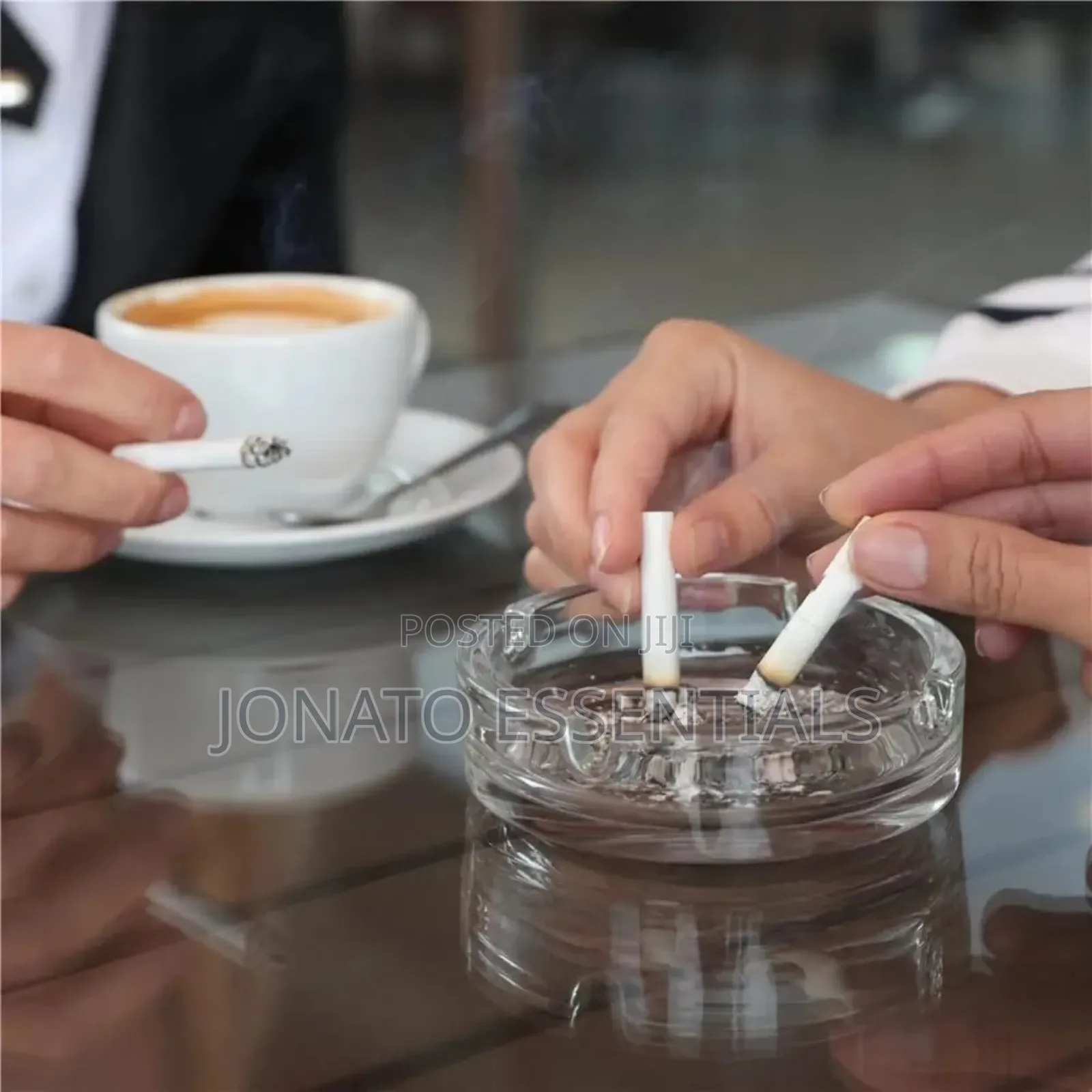Glass Cigarette Ashtray For Home, Office, Bars. Heavy Duty