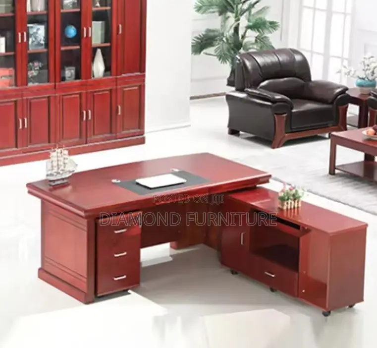 Office Furniture; {L-Shaped 1.8m Executive Wooden Office Desk}