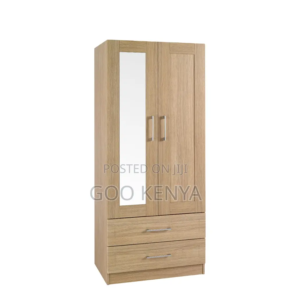 Home Closet; Wooden Clothes Cabinet With Mirror Storage Drawer