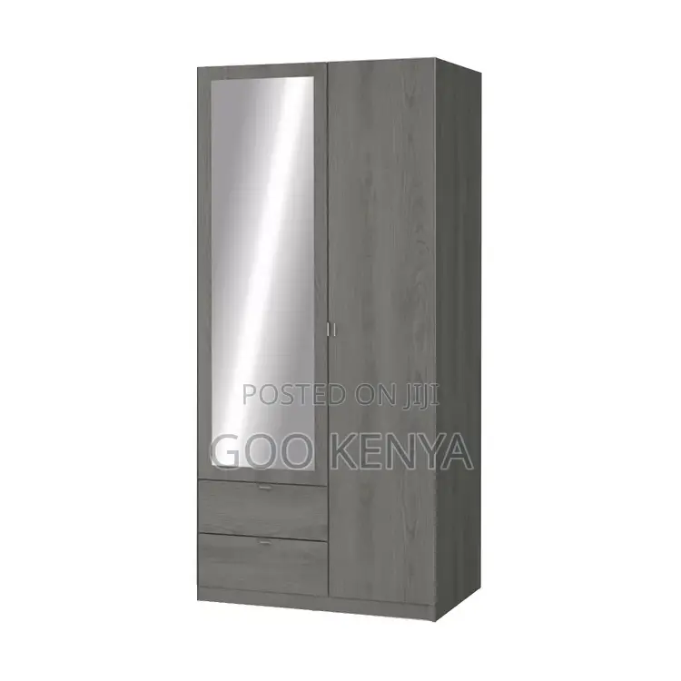 Home Closet; Wooden Clothes Cabinet With Mirror Storage Drawer