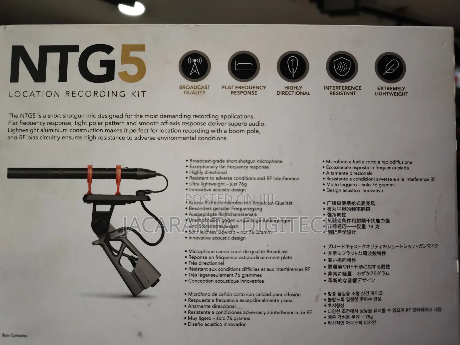 Rode Ntg5 Moisture-Resistant Short Shotgun Microphone