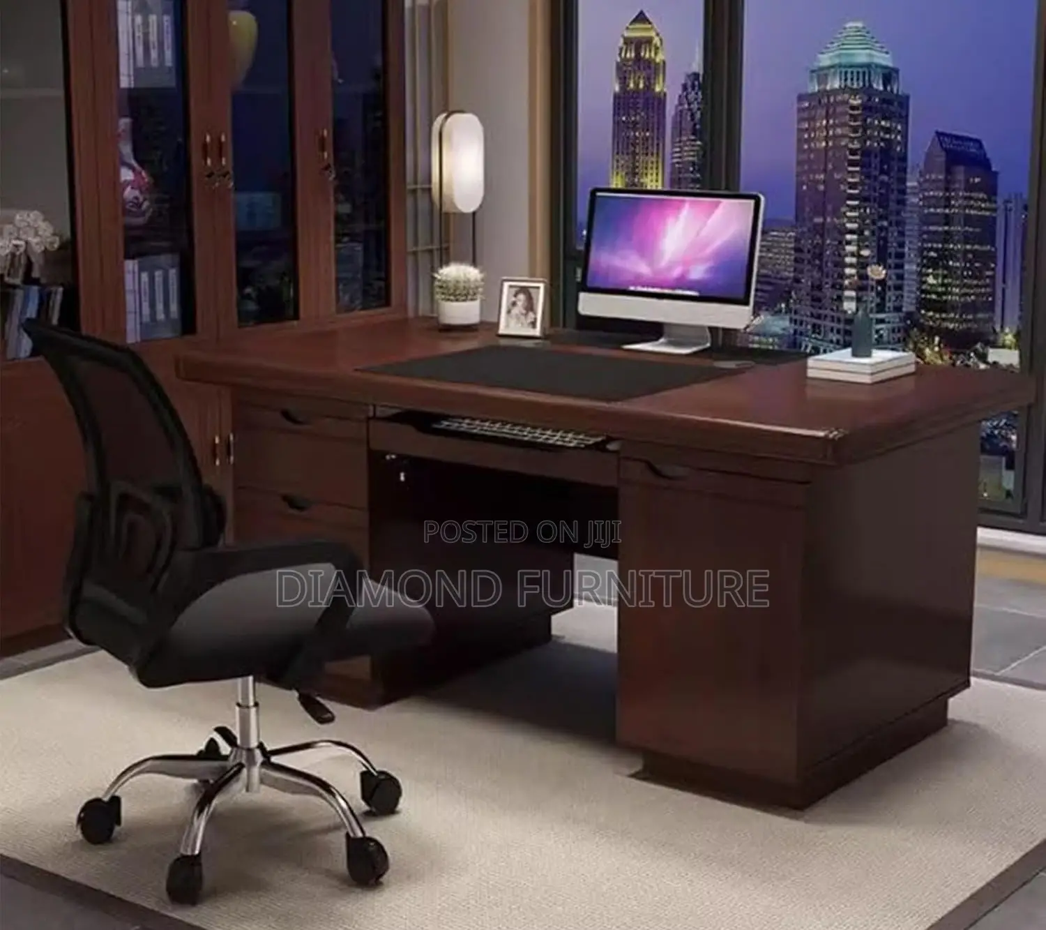 Office Furniture; {Modern Luxury Wooden Executive Office Work Desk}